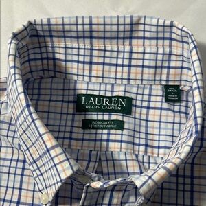 Lauren Ralph Lauren Men's Checkered Shirt in Blue and Orange